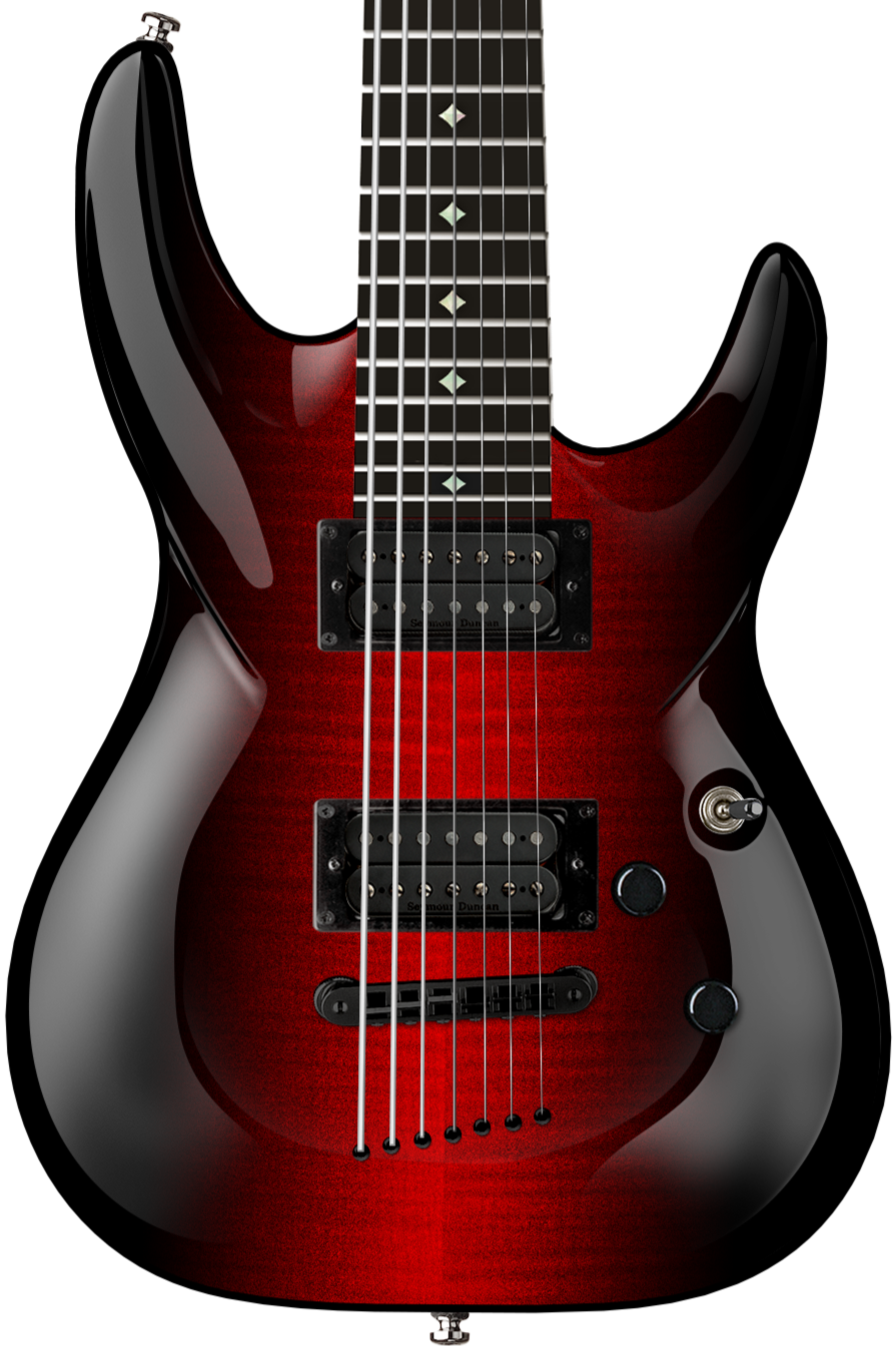 Diamond Guitars Barchetta STF7 String Electric Guitar - Red Linear