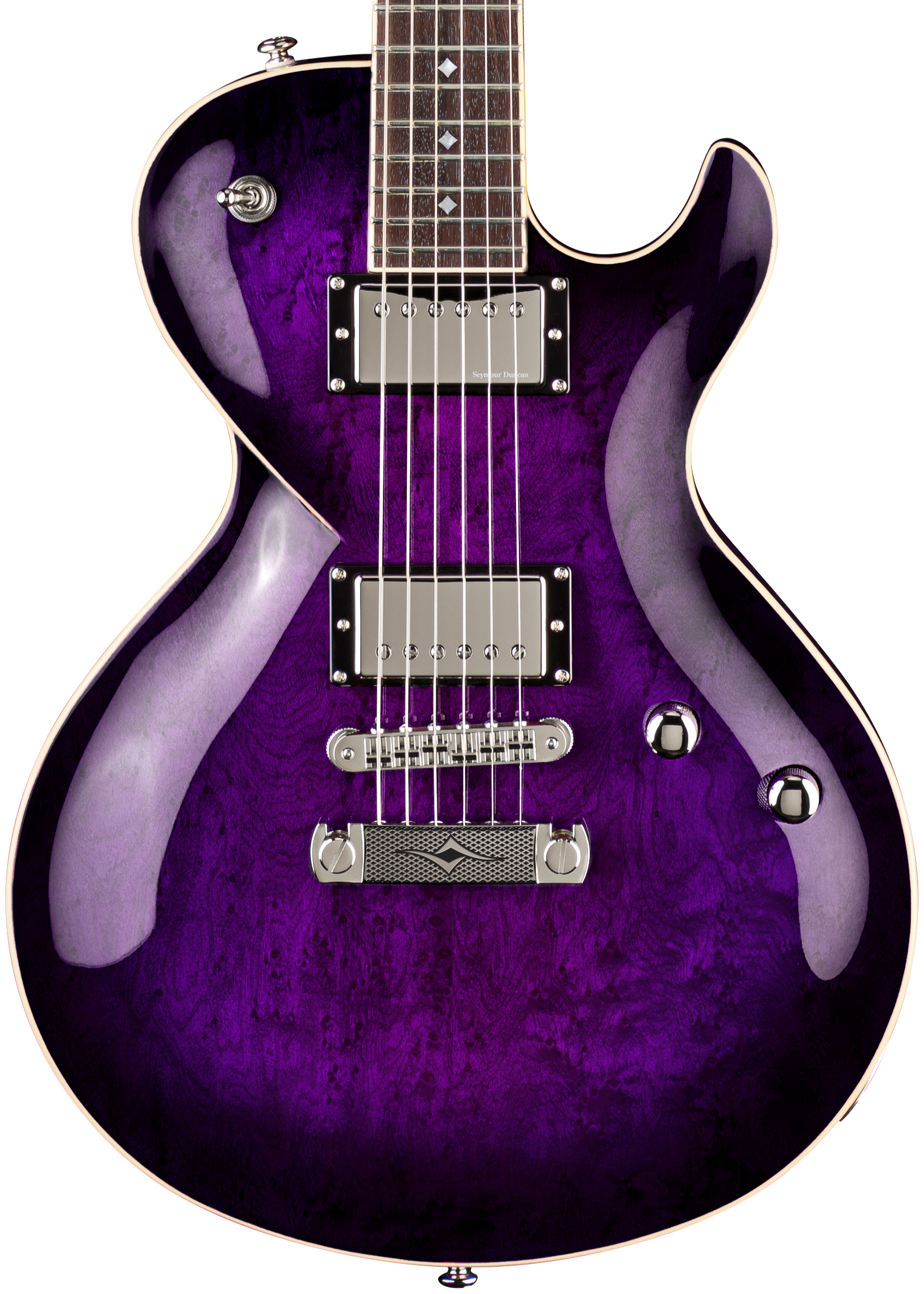 Diamond Bolero EX Birds Eye Maple Electric Guitar - Trans Purple