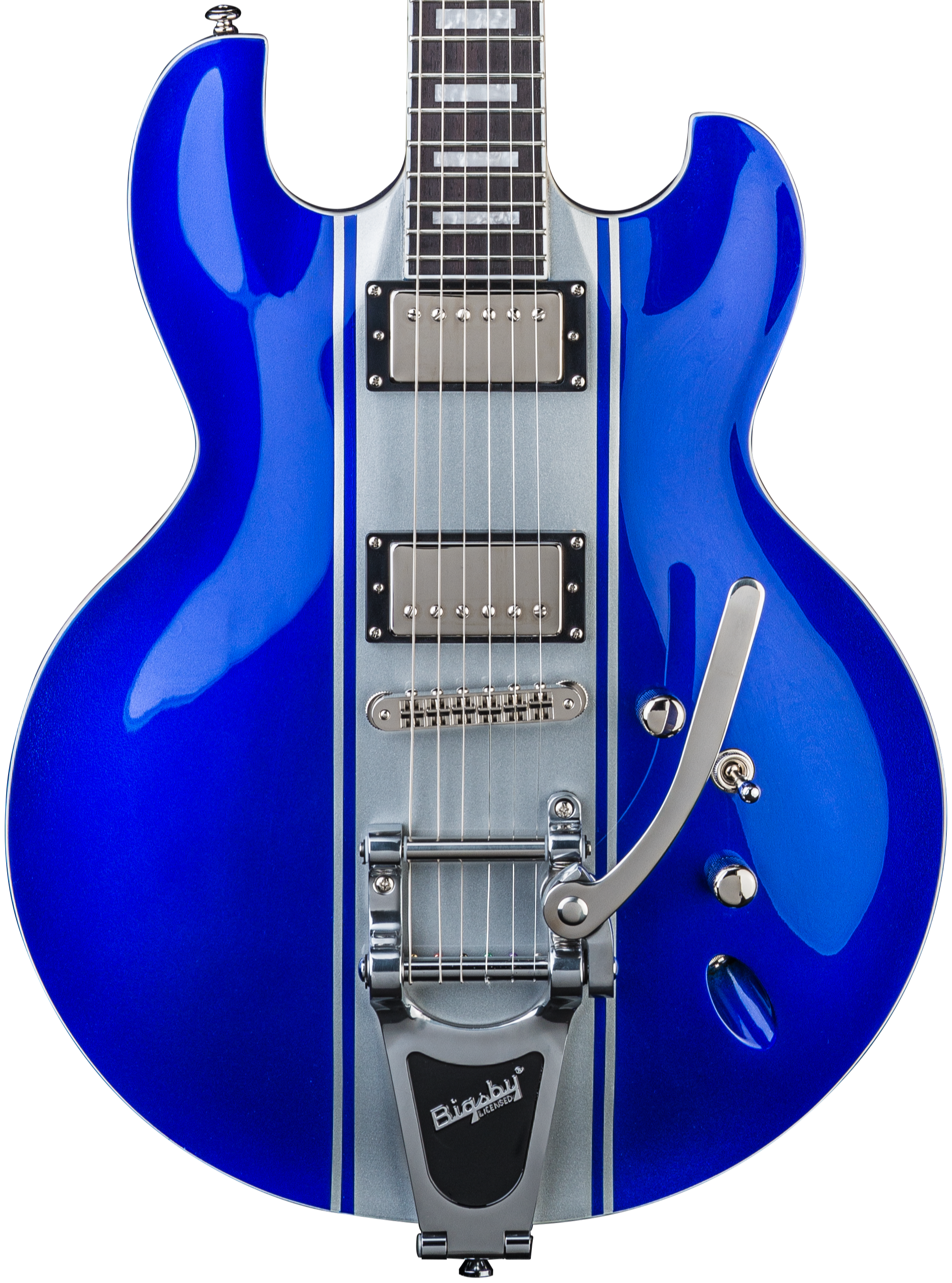 Imperial ST BG - Blue with Silver Stripes – Diamond Guitars