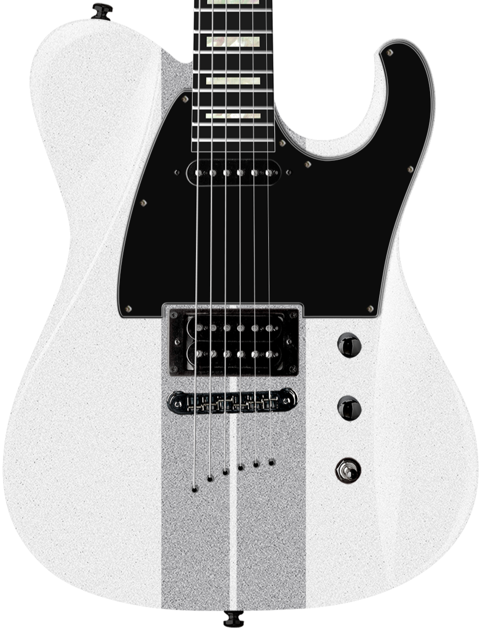 Maverick ST - White with Silver Stripes