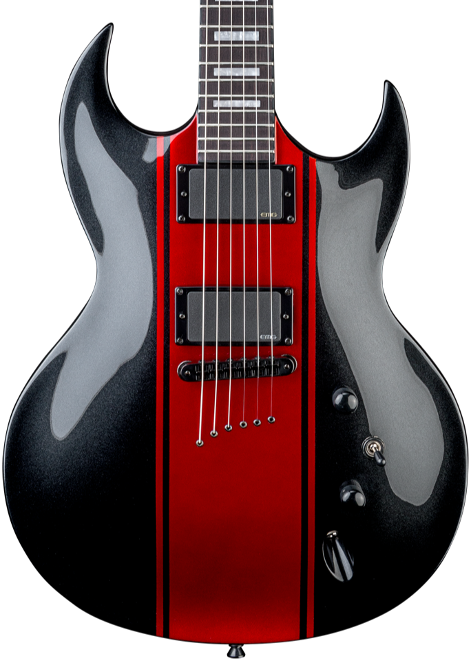 Renegade EM - Black with Red Stripes